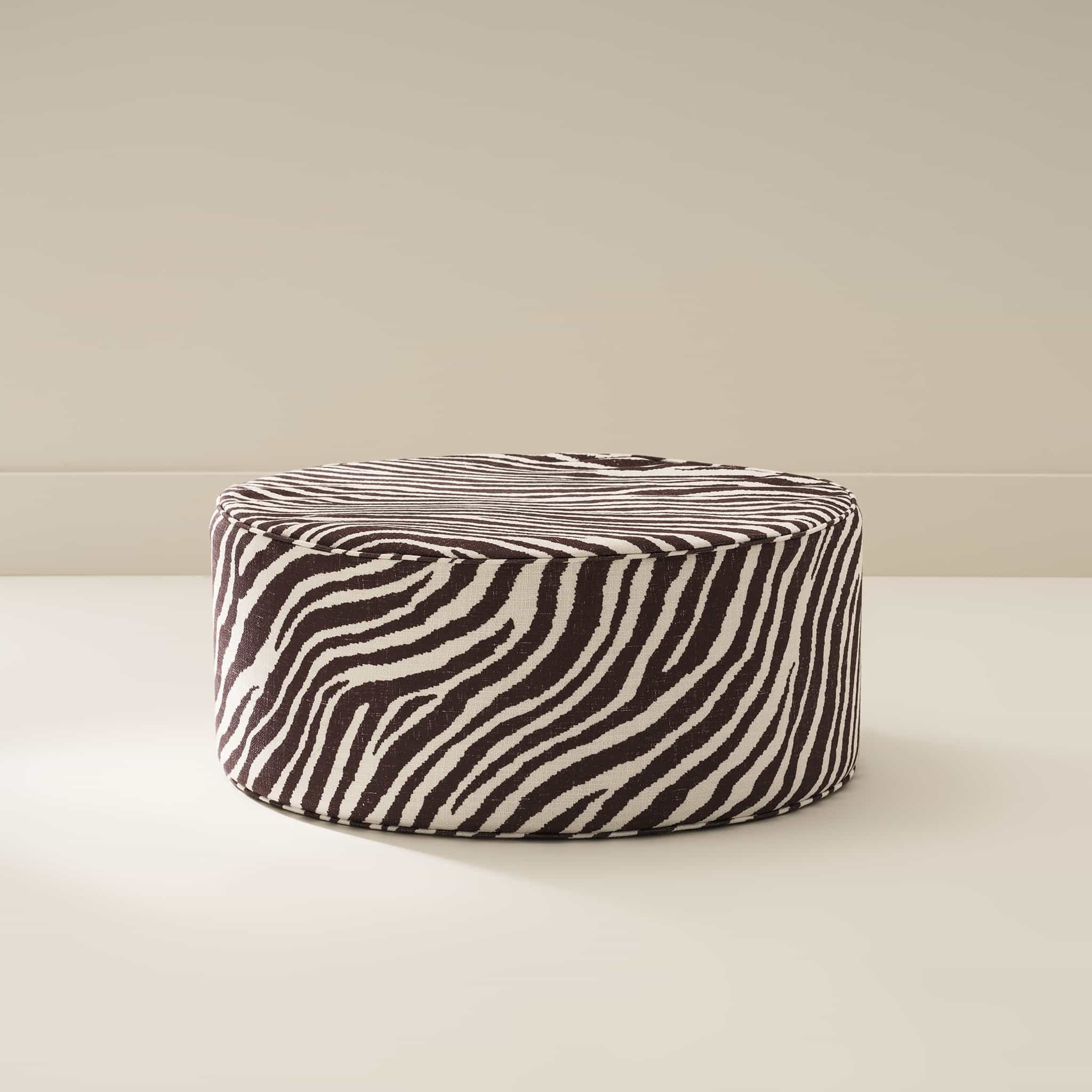 Soft Ottoman Zebra Print in Ivory & Sable | Zoe | House of Noa | House of Noa