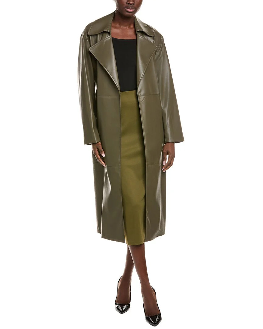 Kenneth Cole Vegan Leather Trench Coat | Shop Simon