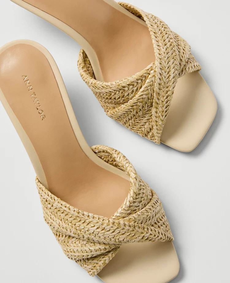 Straw Wedge Sandal | Ann Taylor