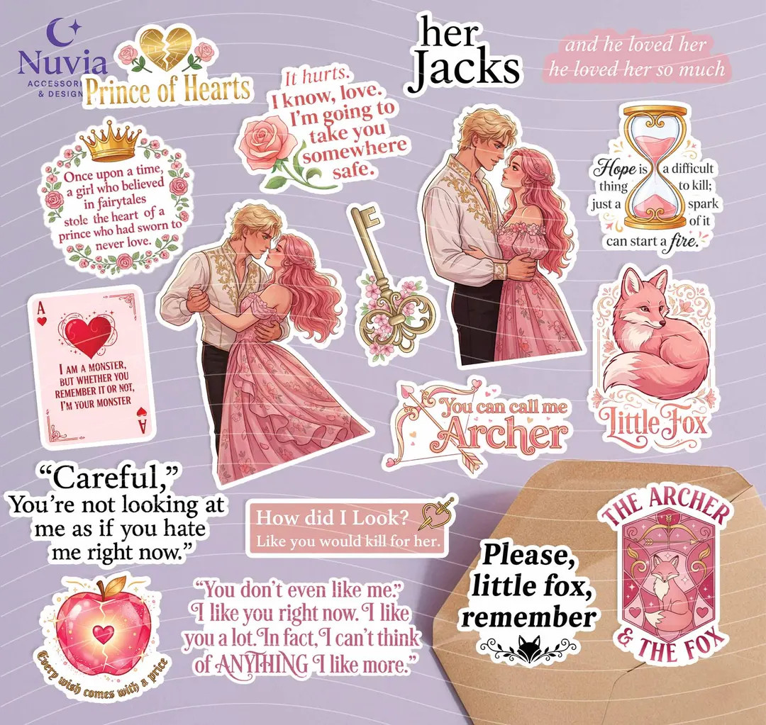 Once Upon a Broken Heart Sticker Pack – Set of 18 Vinyl Stickers | Laminated Waterproof Sticker... | Etsy (US)