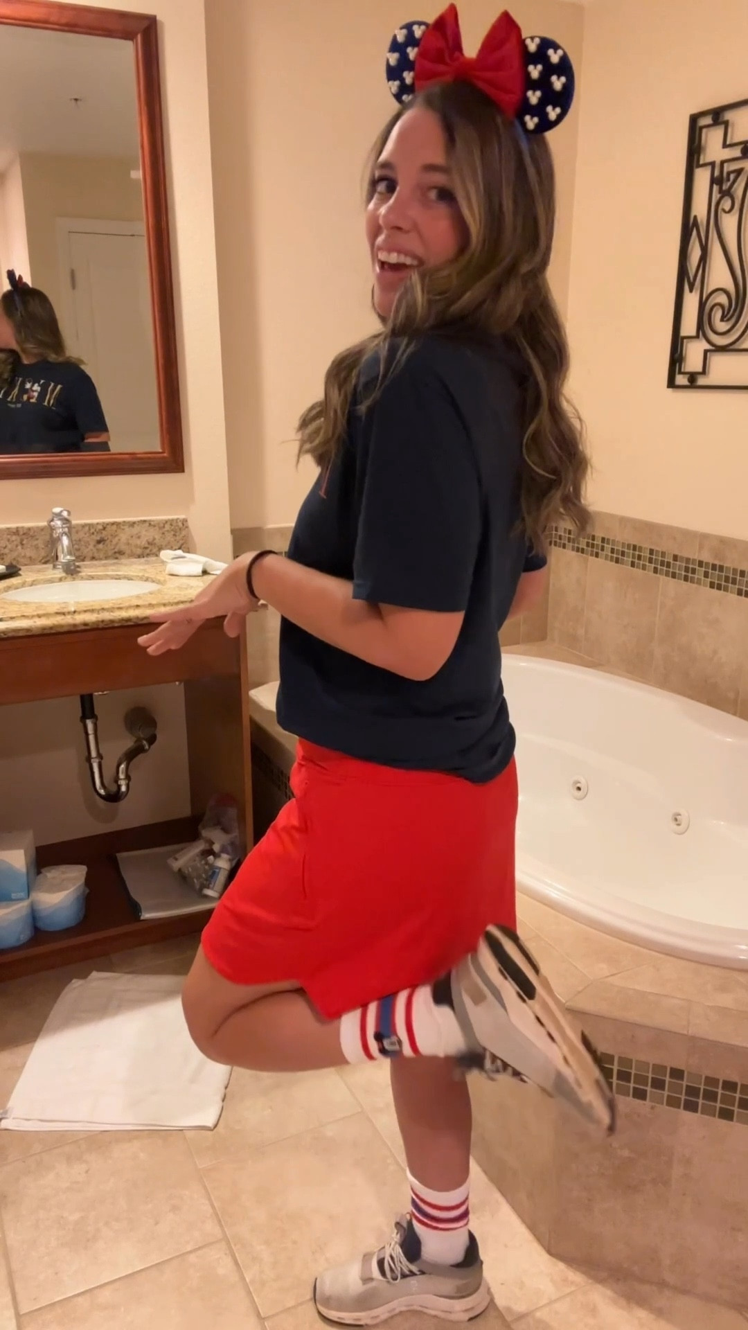 OOTD for Hollywood Studios 
I love the simple style of this tshirt. 
This skirt though, if you are headed to the parks you NEED this! 
It has very comfortable mesh shorts and POCKETS! It was so cool and comfortable all day in 90 degree FL heat! 

#LTKActive #LTKSummerEdit #LTKTravel