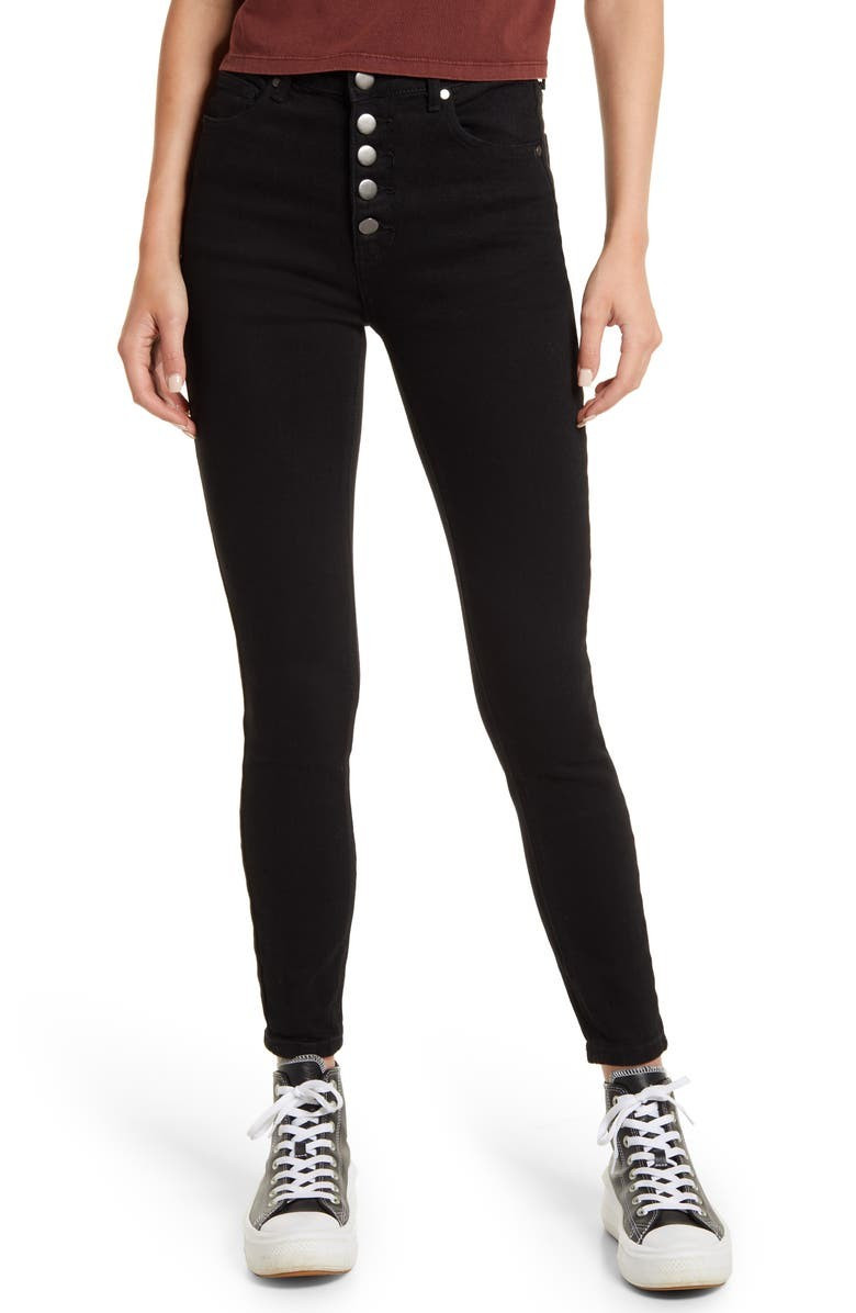 BP. Exposed Button High Waist Skinny Jeans | Nordstrom | Nordstrom