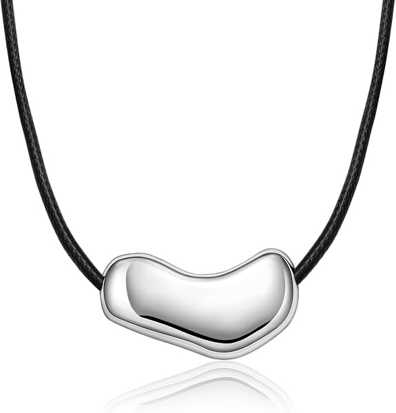Dr's gift Silver Plated Pebble Pendant Necklace for Women | Amazon (US)