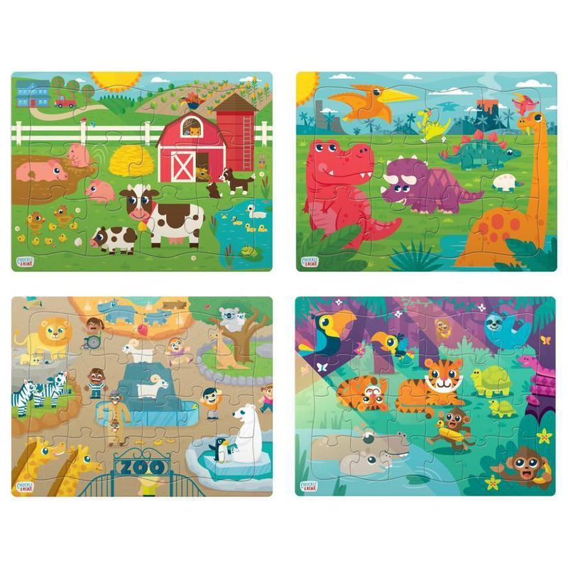 Chuckle & Roar Tray Kids Puzzles 4pk | Target