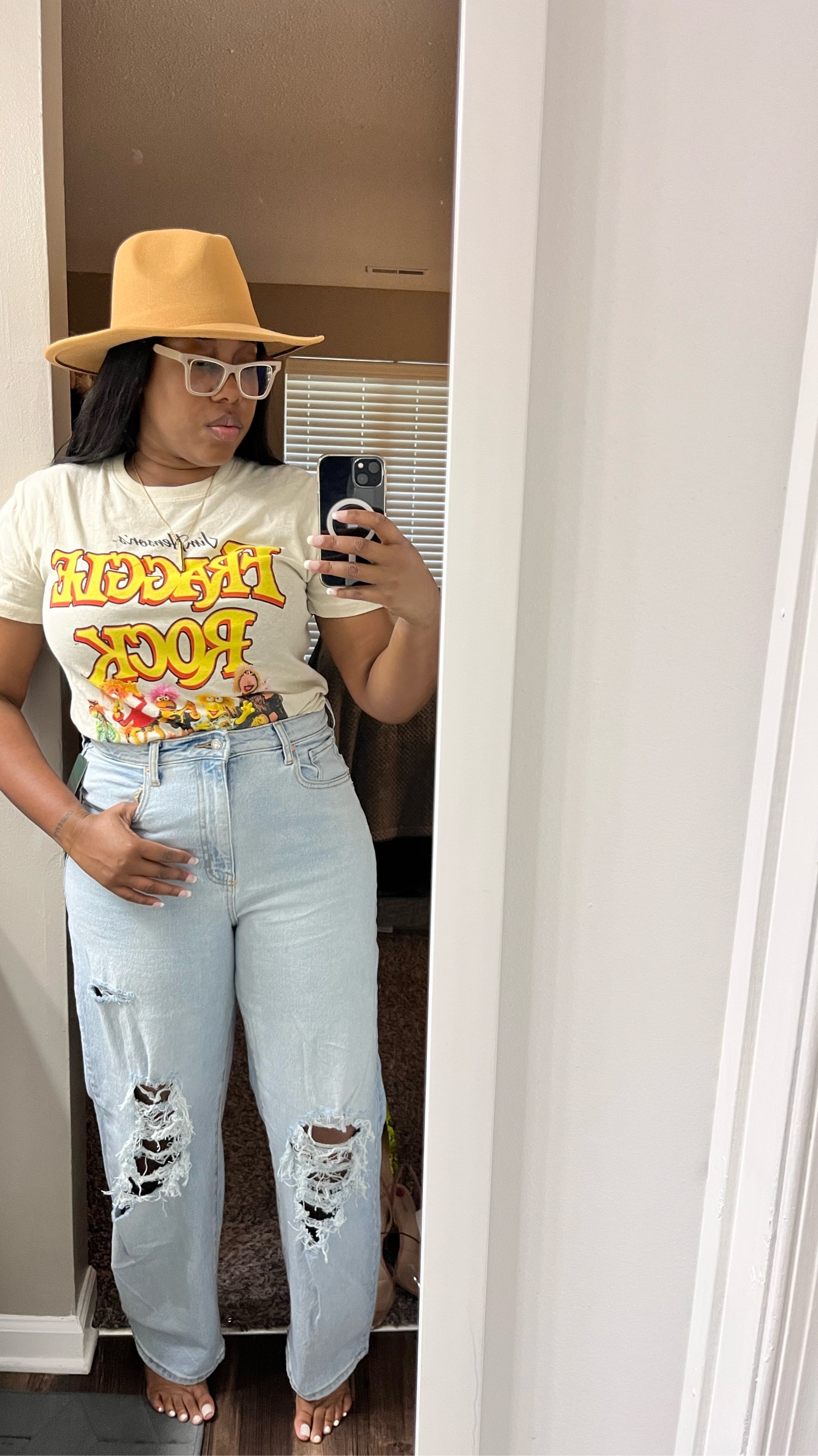 Target has been on a roll lately with their cute jeans and graphic tees. Just add a shacket and booties and you have the perfect fall outfit. Being midsize, I typically get these jeans in a 16 and get them tailored around the waist. Just add a trench for the perfect transitional fall/winter outfit.


#LTKfindsunder100 #LTKstyletip