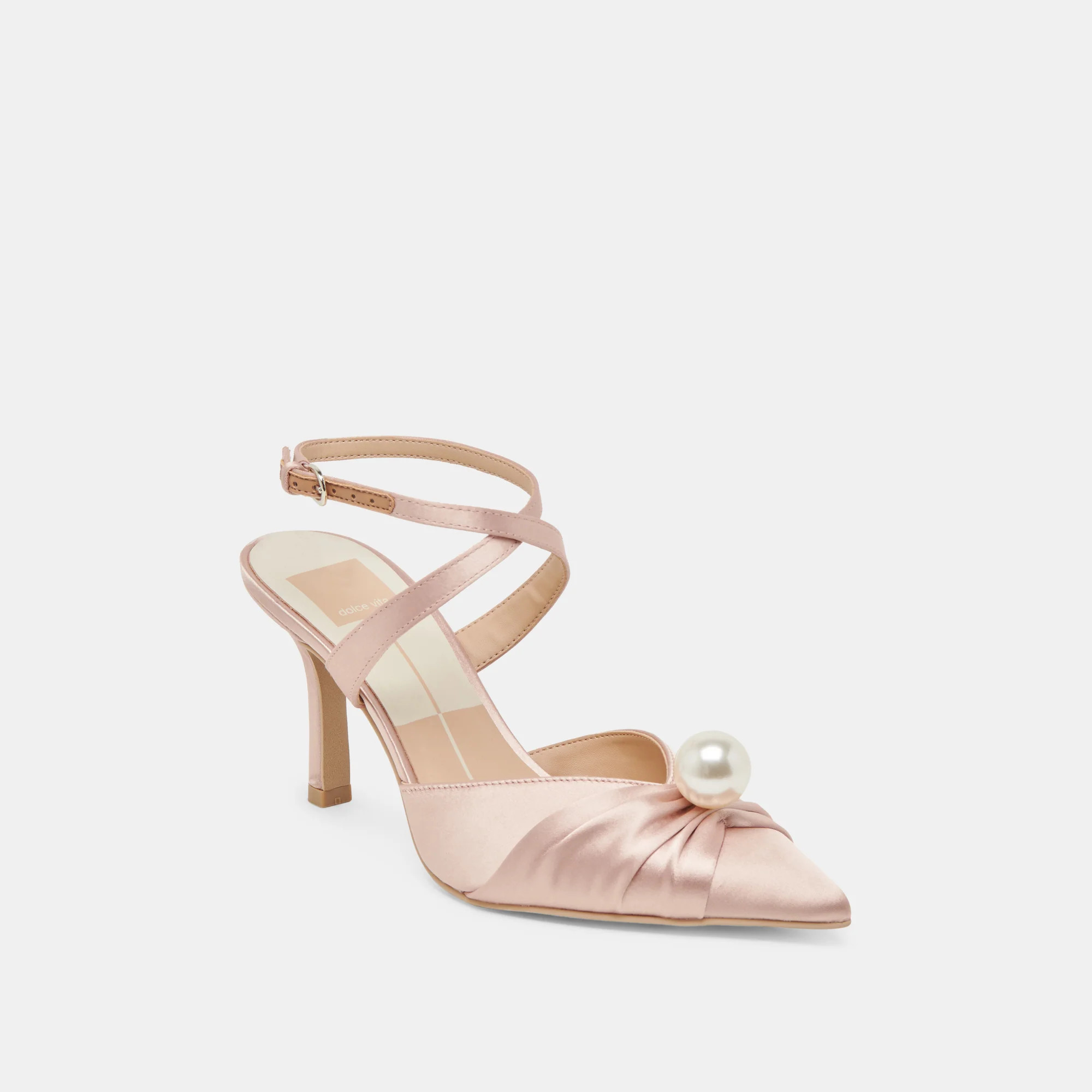 KAYSEY HEELS LT BLUSH SATIN | DolceVita.com