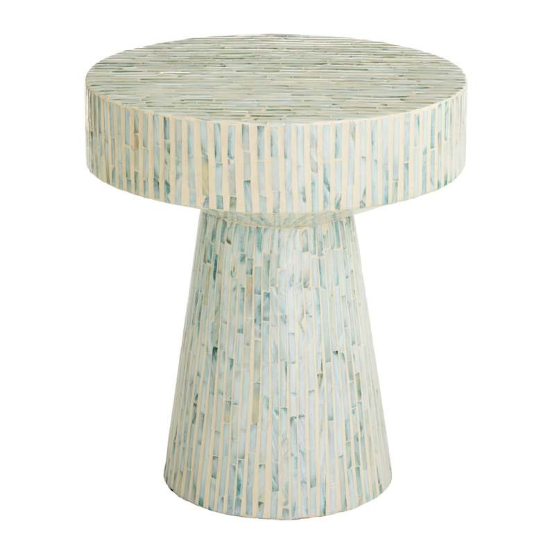 Issa Capiz Accent Table, Green | At Home