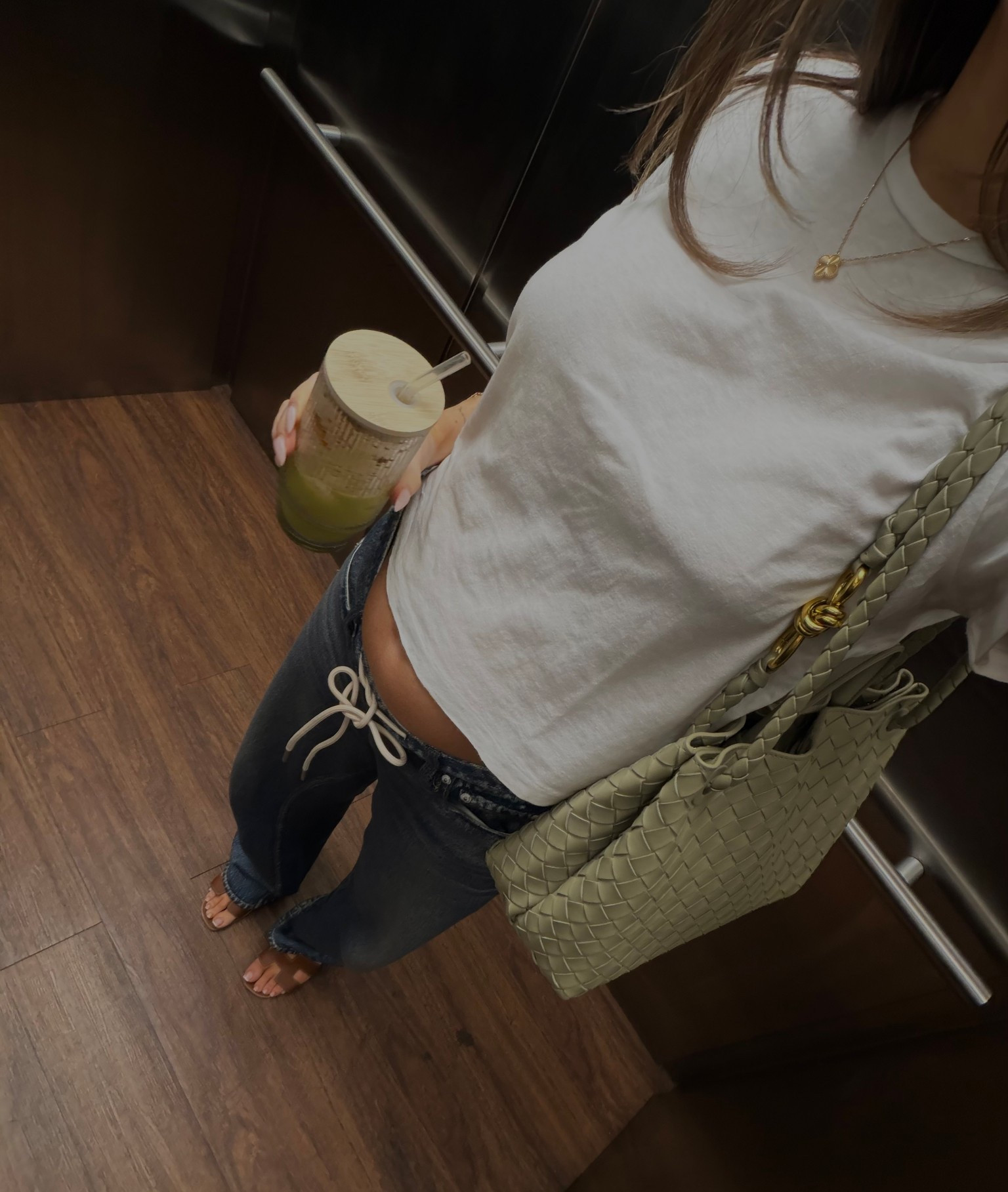 Everyday outfit 20 weeks pregnant. 
Pants: size small. I LIVE in these!! T-shirt size xs. 

#LTKdayinmylife #LTKootd #LTKmomlife