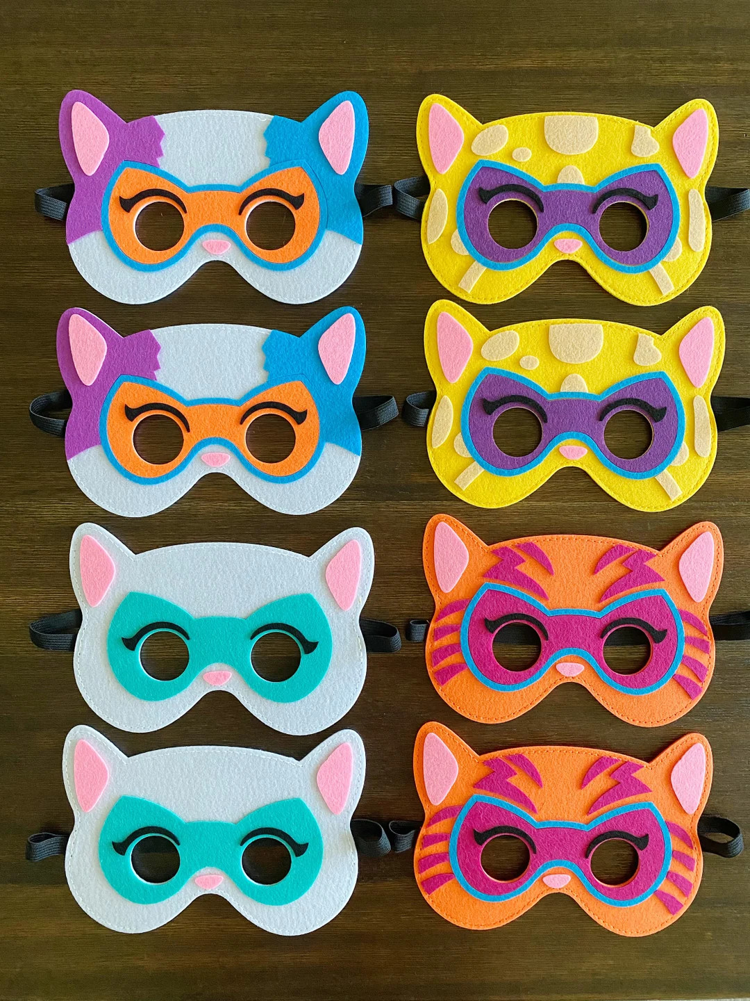 Party Pack!you Pick Numbers! Kitties Masks,kids Super Hero Masks Costume,superhero Birthday, Kitt... | Etsy (US)