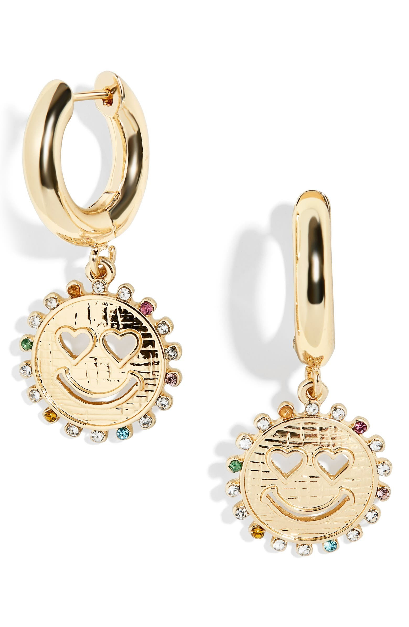 Jubilee Smiley Face Huggie Hoop Earrings | Nordstrom