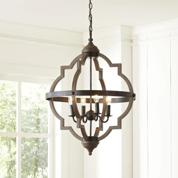 Rithland 4 - Light Lantern Geometric Chandelier | Wayfair North America