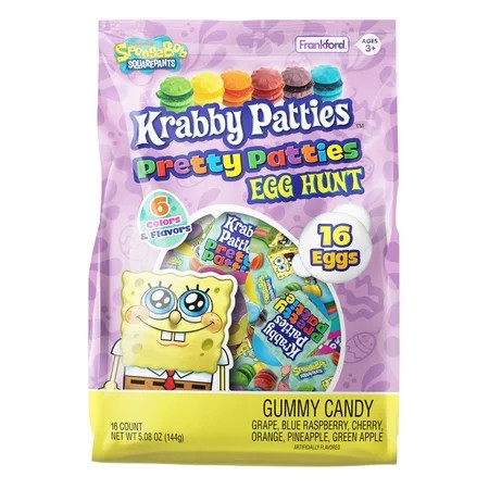 SpongeBob SquarePants Krabby Patties Prefilled Gummy Candy Easter Eggs, 16 Count by Frankford Candy | Walmart (US)