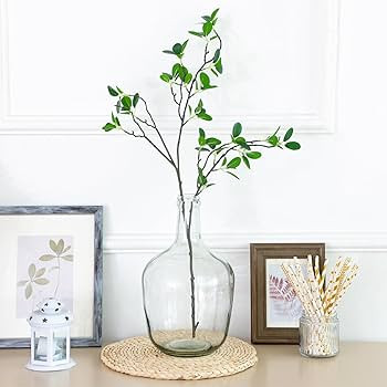CEWOR Large Clear Glass Vase for Floor, 12in Farmhouse Clear Tall Vase for Tabletop Centerpiece D... | Amazon (US)