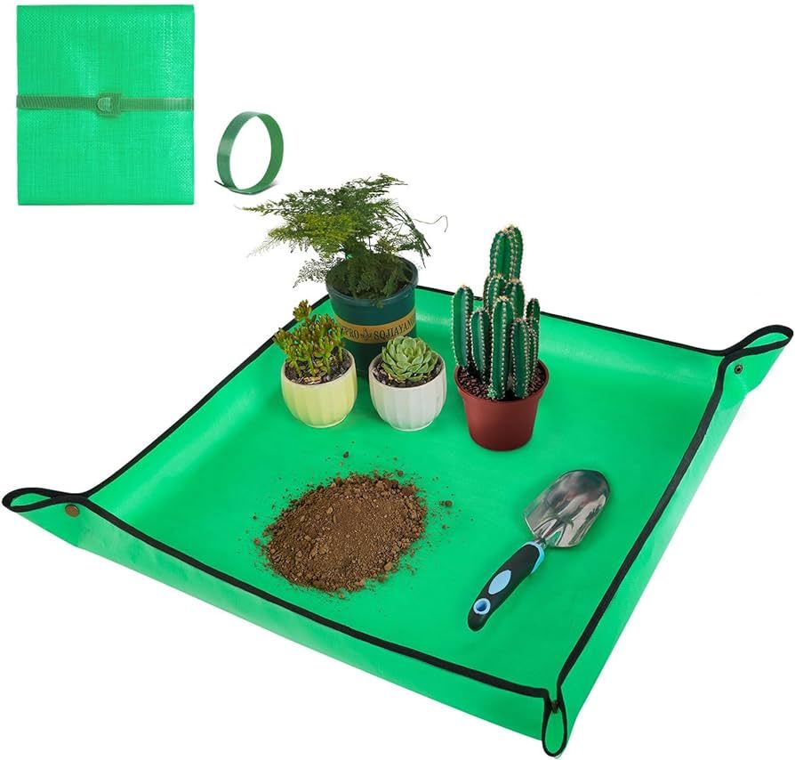 HNXTYAOB Repotting Mat for Indoor Plant Transplanting and Mess Control 27"x 27" Thickened Waterpr... | Amazon (US)