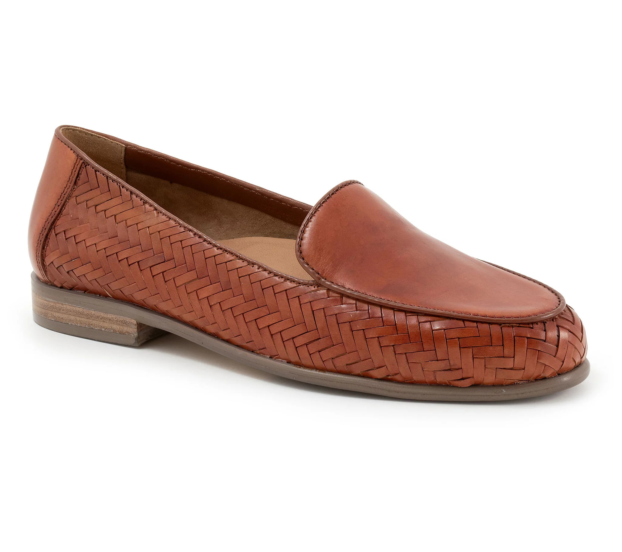 Trotters Lyric Woven Leather Loafer | QVC