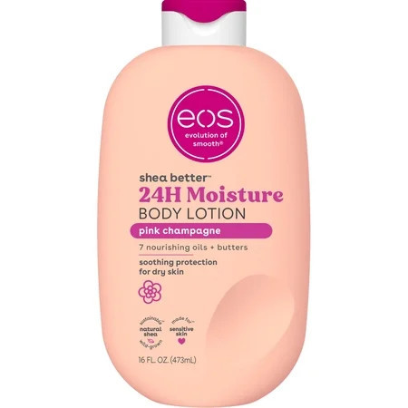 eos Shea Better Body Lotion for Dry Skin, Pink Champagne, 16 fl oz | Walmart (US)