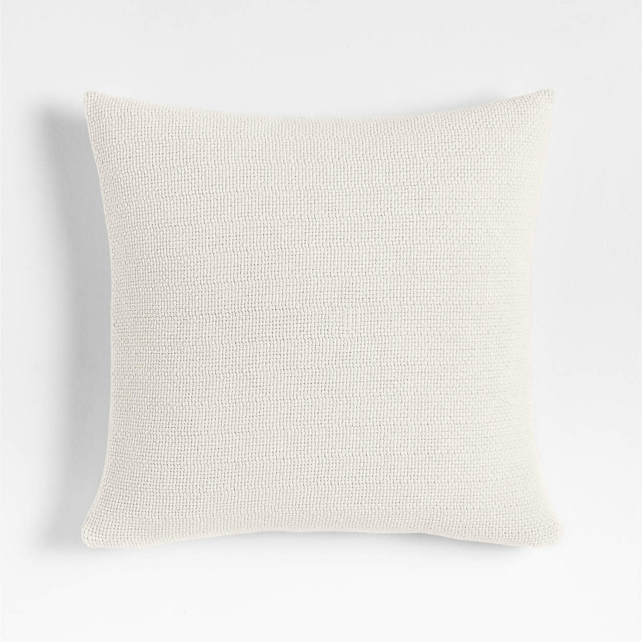 Organic Cotton Basketweave 20"x20" Blue Throw Pillow with Feather Insert | Crate & Barrel | Crate & Barrel