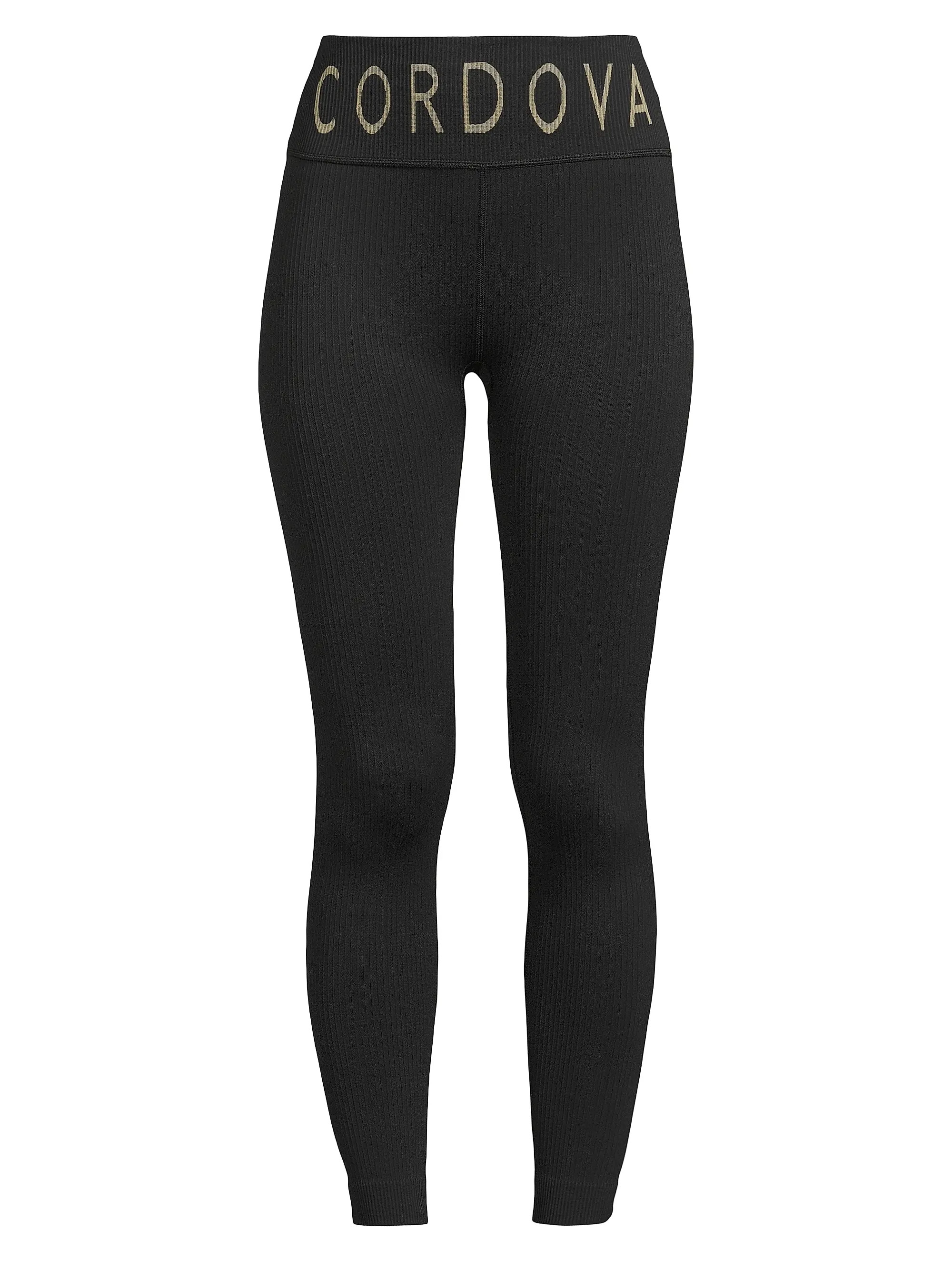 Logo Rib-Knit Base-Layer Leggings | Saks Fifth Avenue