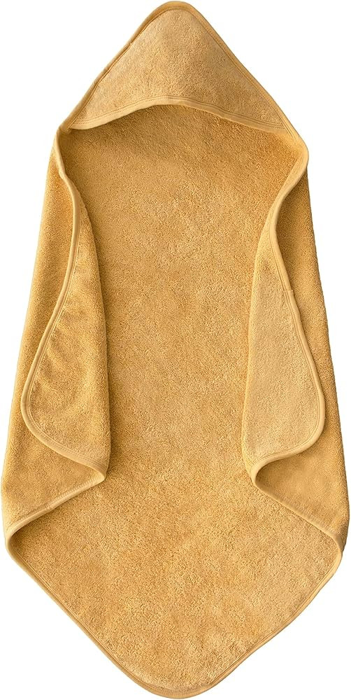 mushie Baby Hooded Towel | Organic Cotton (Fall Yellow) | Amazon (US)