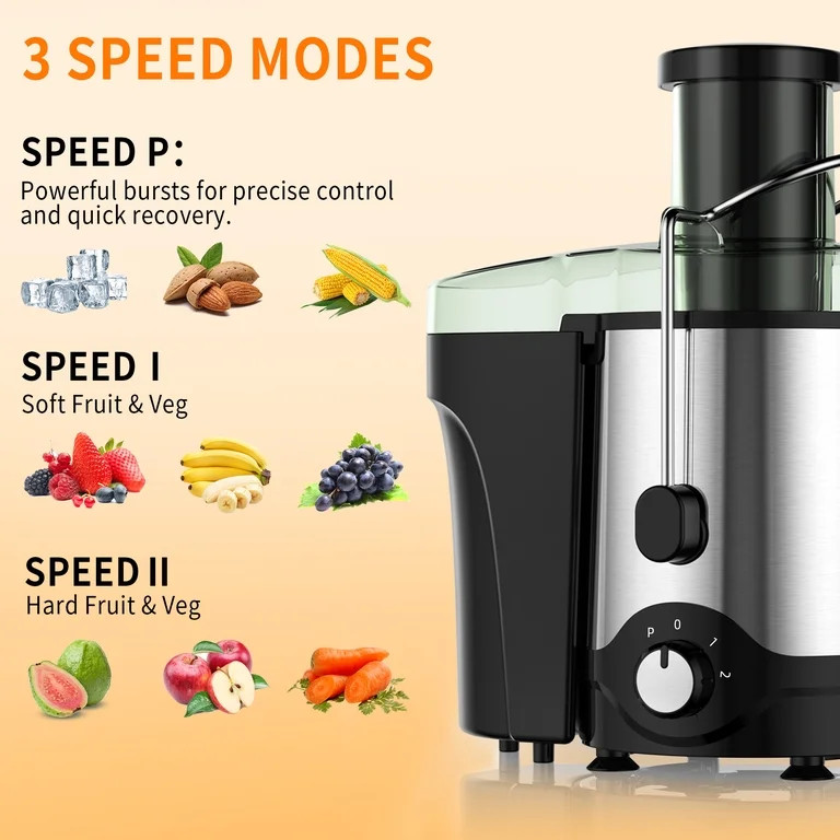 VAVSEA Juicer Machine 600W, Juice Extractor, Anti-Drip Press Centrifugal Juicer with Big Mouth 3"... | Walmart (US)
