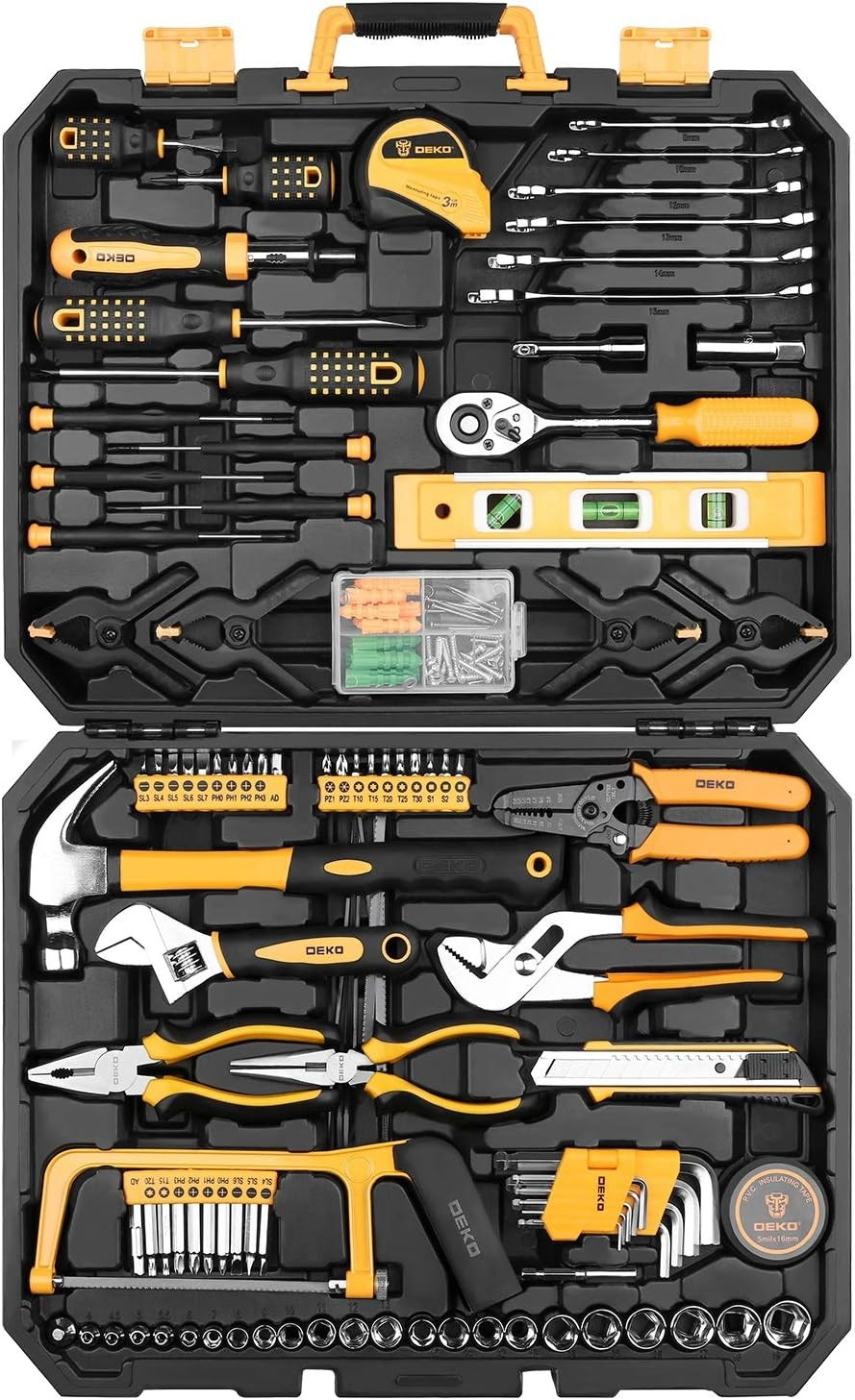 DEKOPRO 228 Piece Socket Wrench Auto Repair Tool Combination Package Mixed Tool Set Hand Tool Kit... | Amazon (US)