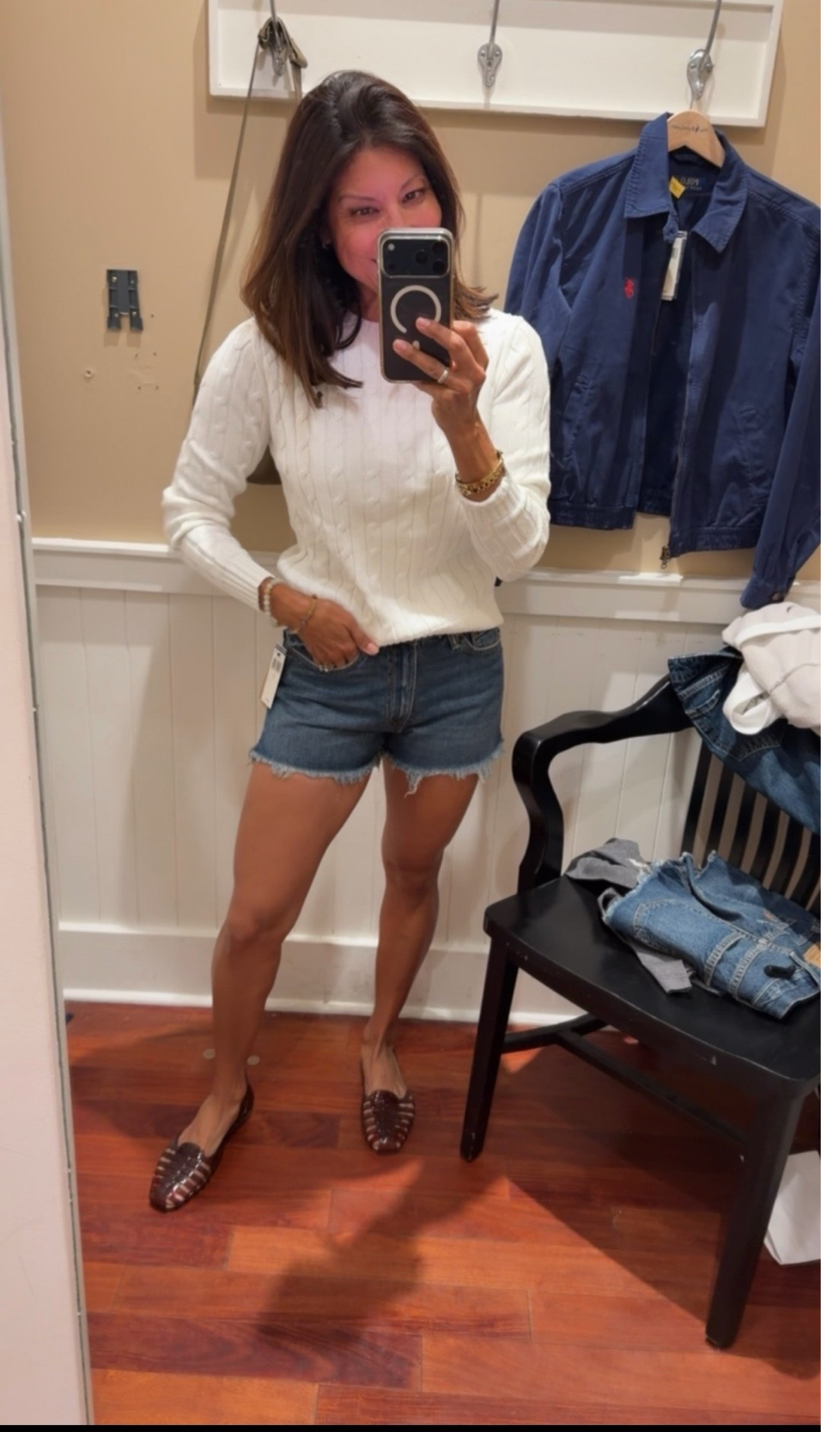 Classic sweater to pair with jeans or shorts 

Wearing a small

#LTKSeasonal #LTKOver40 #LTKPetite