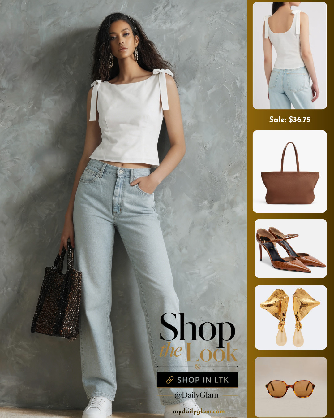 Fresh Casual Bow Detail Crop Top Wide Leg Denim Summer Outfit

#WideLegJeansOutfit #CropTopStyle #SummerDenimLooks #BowDetailTop #CasualStreetStyle 

 #LTKootd #LTKOver40 #LTKWorkwear