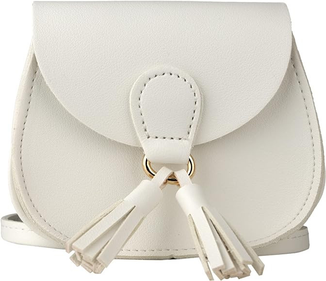 PTShadow Kids Little Girls Toddler Tassel Mini Shoulder Bag Small Coin Purse Pu Crossbody Bag for... | Amazon (US)