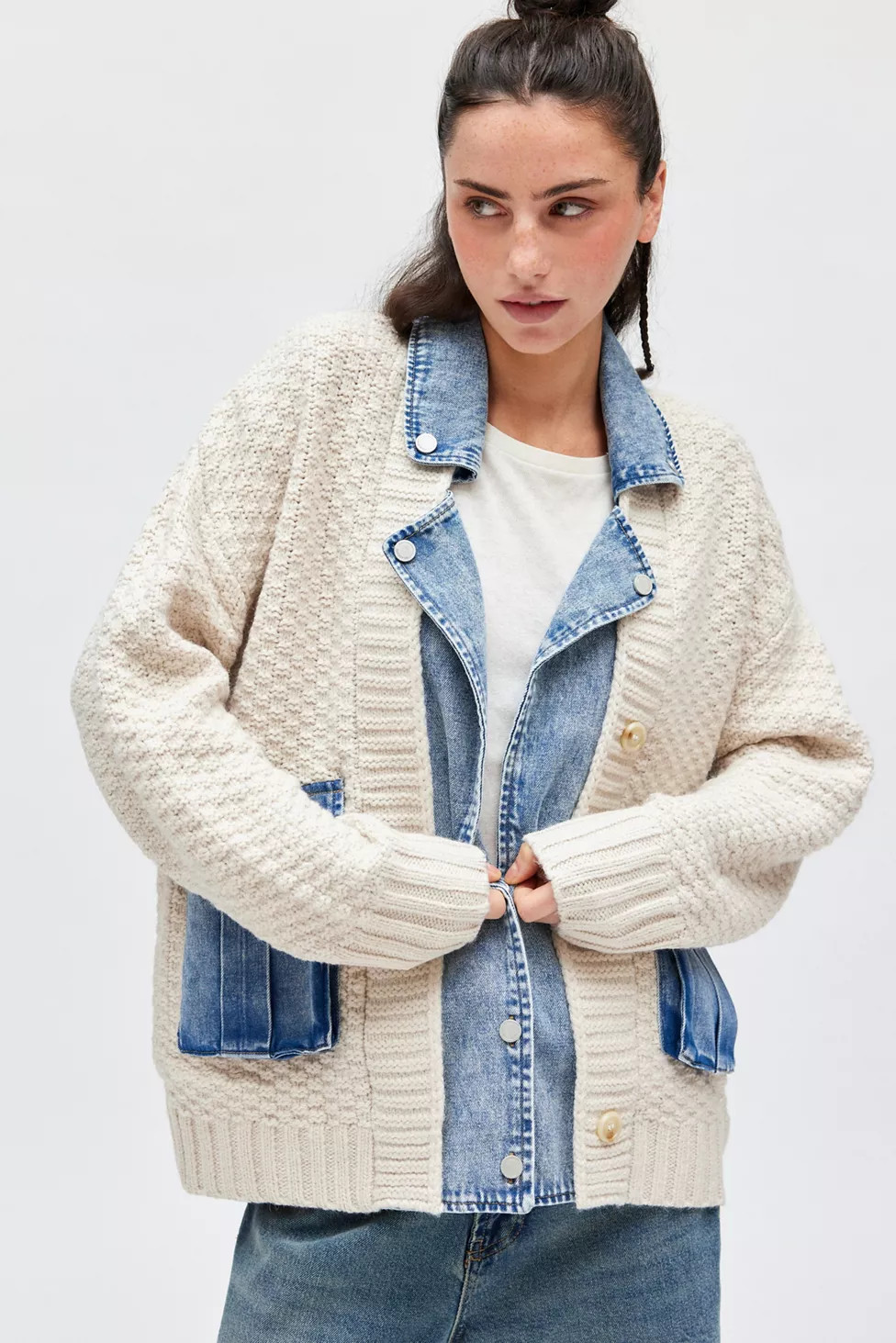 Blank NYC Last Call Mixed Media Cardigan | Urban Outfitters (US and RoW)