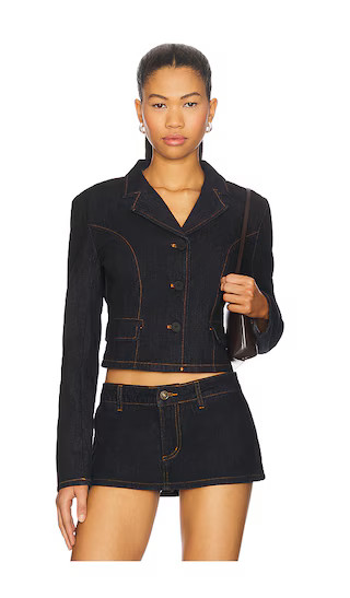 Lune Blazer in Indigo | Revolve Clothing (Global)