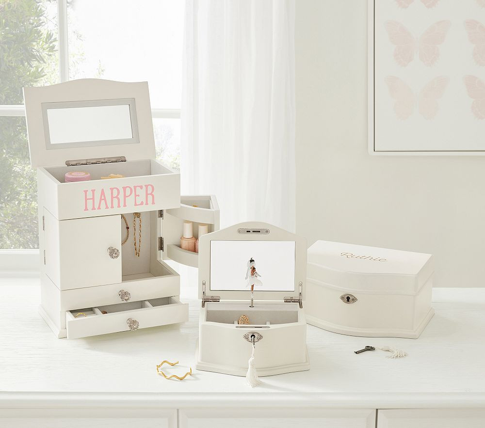 Cream Abigail Jewelry Box Collection | Pottery Barn Kids