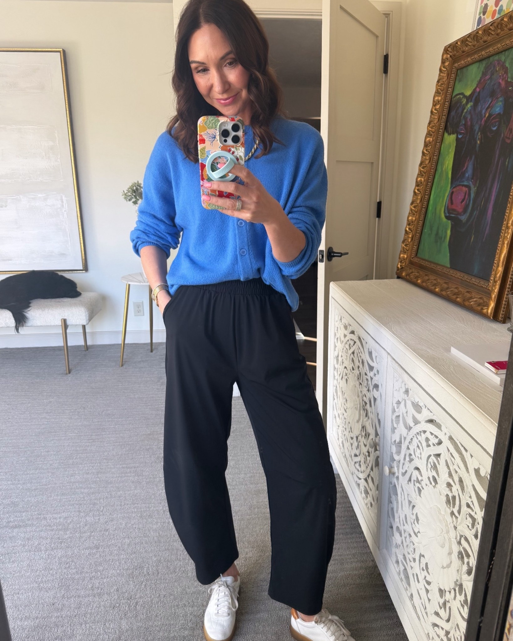 Not going to lie. I’m feeling a bit annoyed I gave up wearing blue for 5 years. 
Habe you tried pairing sweaters & cardigans with your barrel active pants?!?  Well I’m here to say, do it. Do it now! 


#LTKFindsUnder50 #LTKmomlife #LTKootd