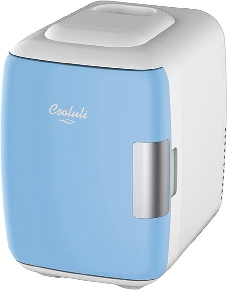 Cooluli Skin Care Mini Fridge for Bedroom - Car, Office Desk & Dorm Room - Portable 4L/6 Can Elec... | Amazon (US)