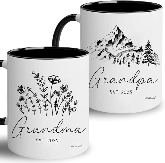Christmas Gifts for First Time Grandparents - Grandparents Baby Announcement Gifts Est 2025, Preg... | Amazon (US)