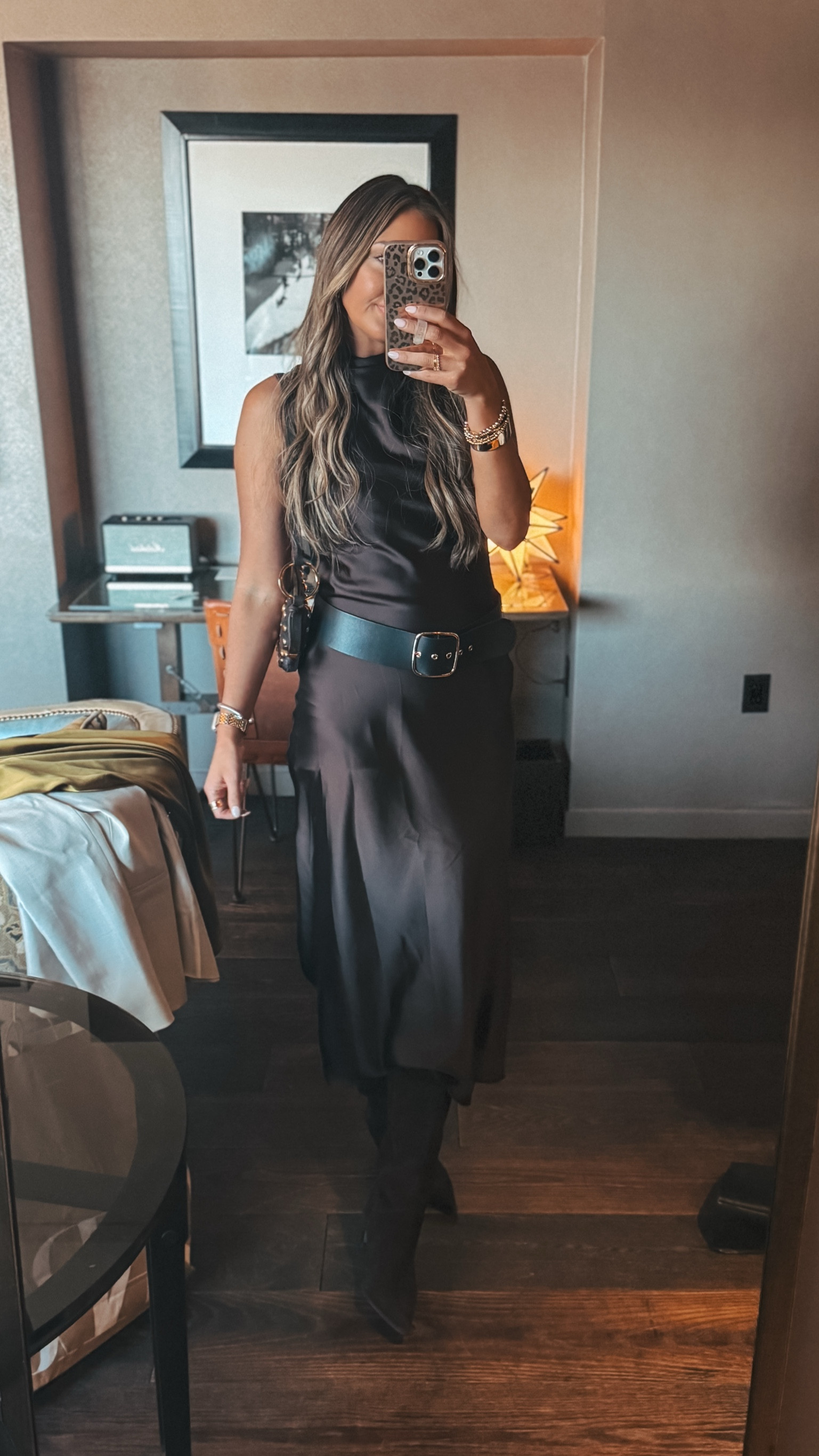 This brown satin dress is gorgeous and so flattering! Love the belt detail paired with boots.

#LTKStyleTip #LTKNYFW #LTKMostLoved