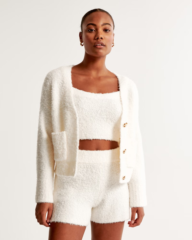 Women's Lounge Boucle Cardigan | Women's Tops | Abercrombie.com | Abercrombie & Fitch (US)