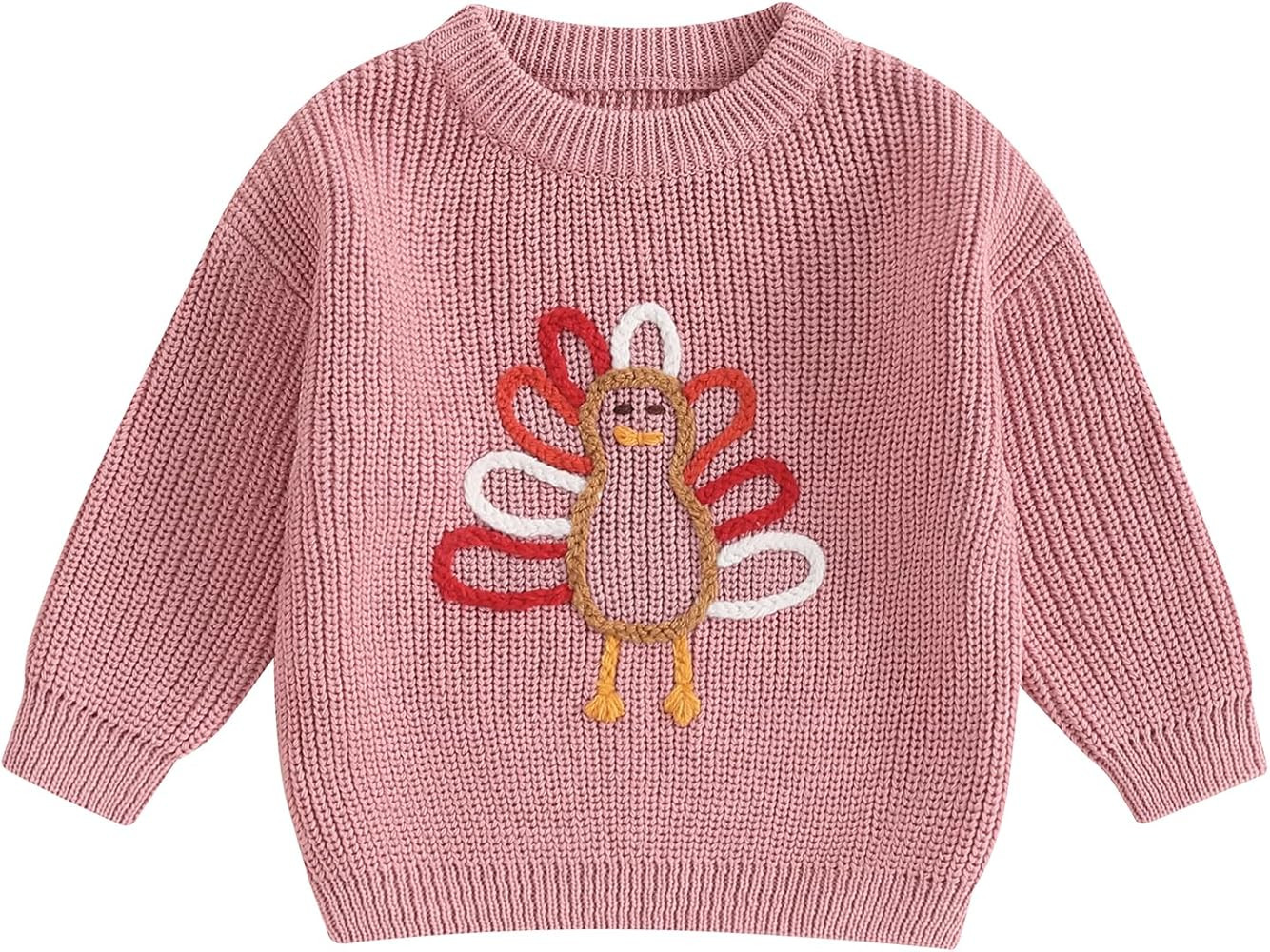 Baby Halloween Sweater Pumpkin Print Long Sleeve Crewneck Embroidery Knit Sweatshirt Toddler Fall... | Amazon (US)