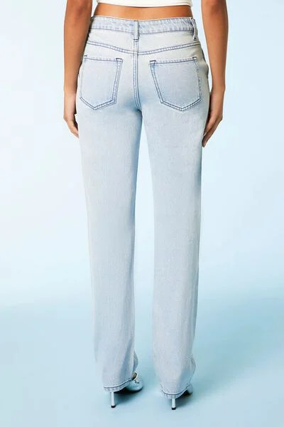 Rhinestone Straight-Leg Jeans | Forever 21