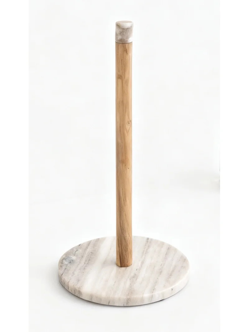 Better Homes & Gardens Wood & Marble Paper Towel Holder for Countertop Cleanup | Walmart (US)