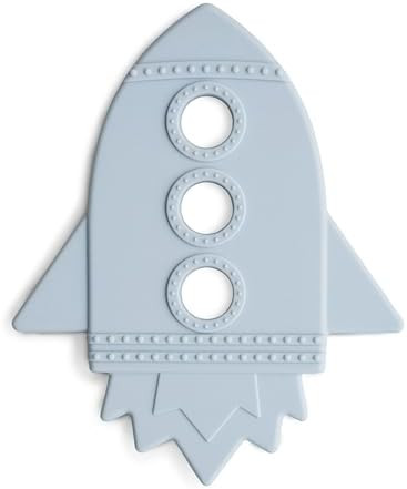 mushie Silicone Baby Teether Toy | Rocket (Cloud) | Amazon (US)