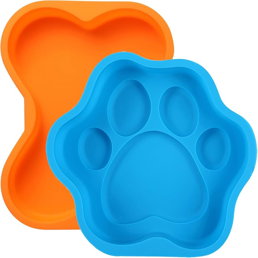 2Pcs Silicone Dog Birthday Cake Pans, Bone Shape, 8 Inch | Amazon (US)