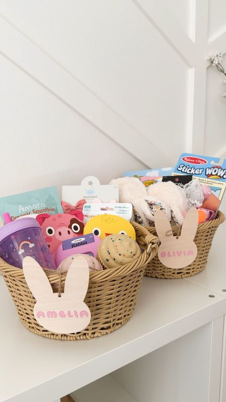 Easter Baskets for Toddler and Baby! 

Easter basket stuffers, silicone mix and match cupcake, talking flash cards, toddler slippers, pacifier wipes, organic smoothie melts, toddler cups, easter books, fubbles bubbles no spill, unicorn bundle sticker stamper, finger paint

#LTKhome #LTKbaby #LTKkids