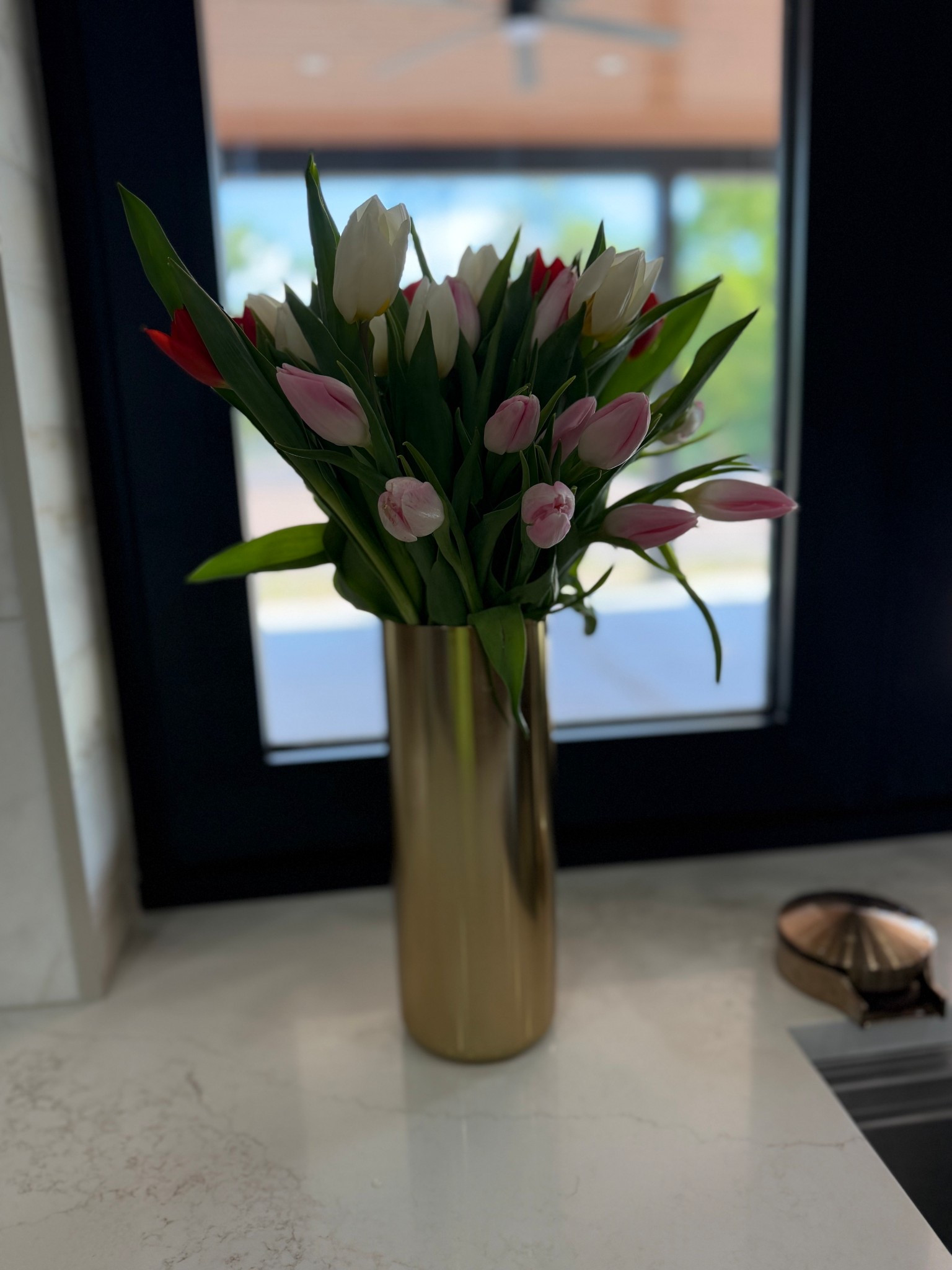 Gold flower vase I got from target 

#LTKHome