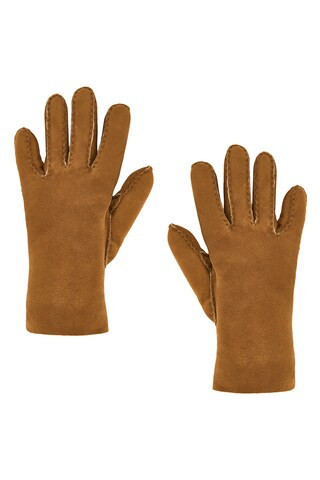 AGNELLE Denise Gloves in Brown | FWRD 