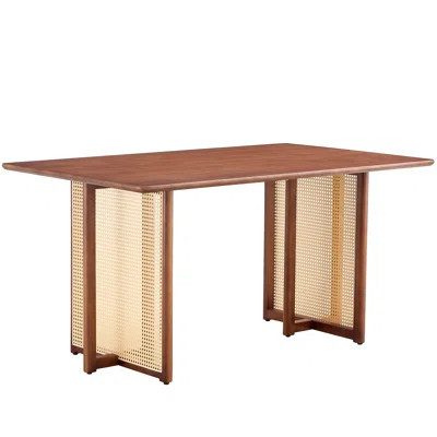 Retro Solid Wood Dining Table With , Wooden Desk For Multiple Rooms, Simple Assembly Required Modern Table, Diverse Effortless | Wayfair North America