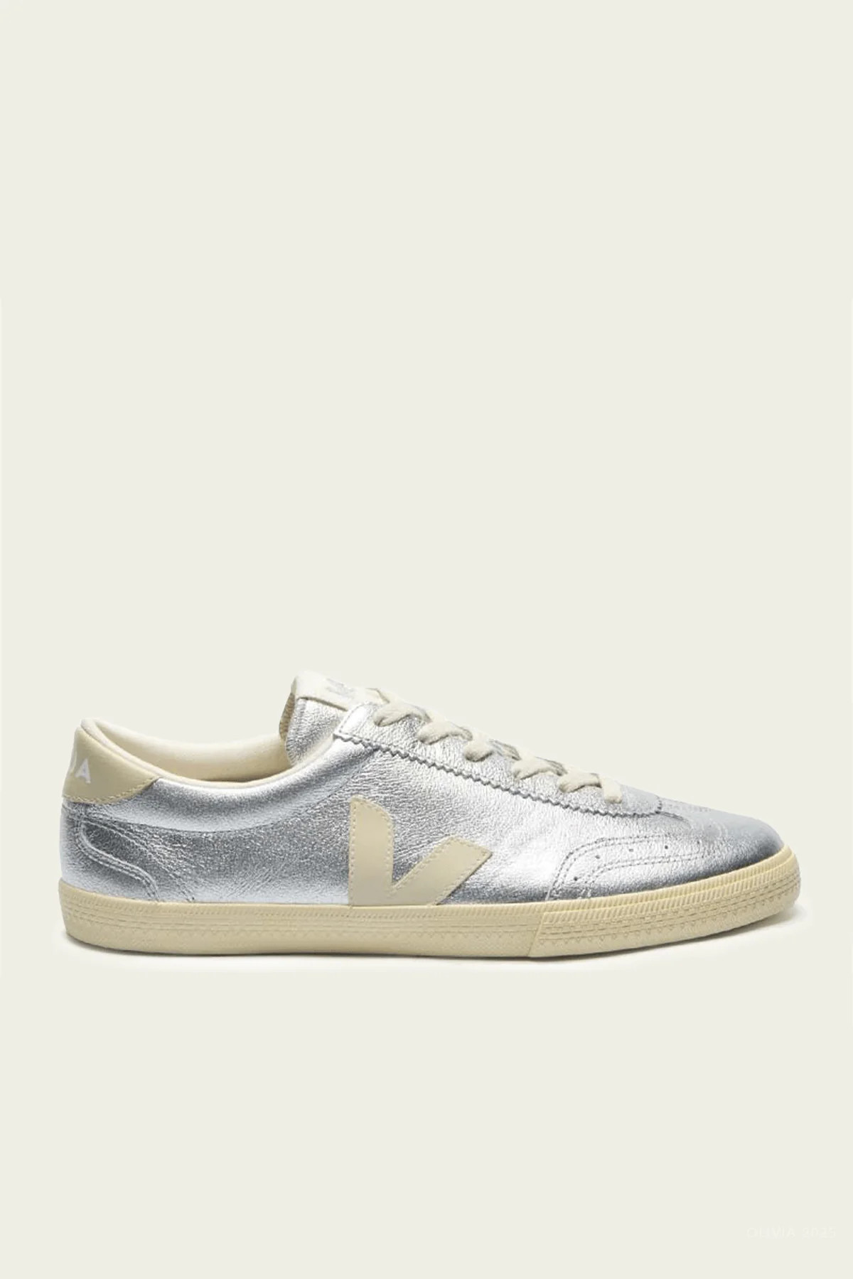 Volley O.T. Leather Sneaker in Silver Pierre - US 10 | Shop Olivia