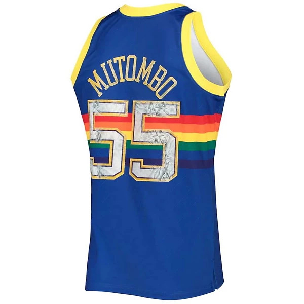 Mitchell and Ness Denver Nuggets Dikembe Mutombo #55 75th Anniversary Jersey | Scheels