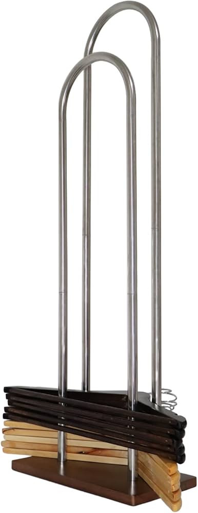 Hanger Stacker, Wood & Stainless Steel Hanger Storage Rack, Large (32.7" H), Closet & Laundry Roo... | Amazon (US)