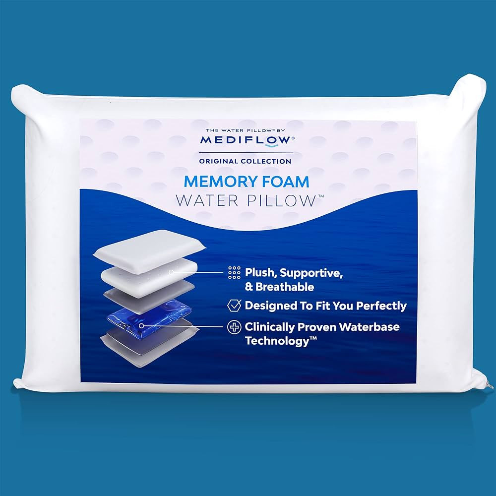 Mediflow Water Pillow Memory Foam re-Invented with Waterbase Technology - Clinically Proven to Re... | Amazon (US)