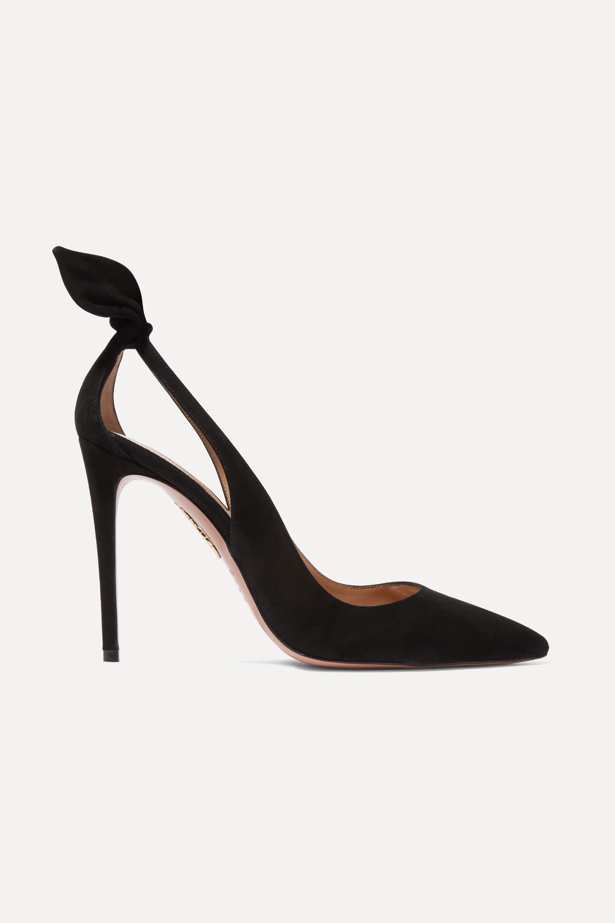 Black Bow Tie 105 suede pumps | Aquazzura | NET-A-PORTER | NET-A-PORTER (US)